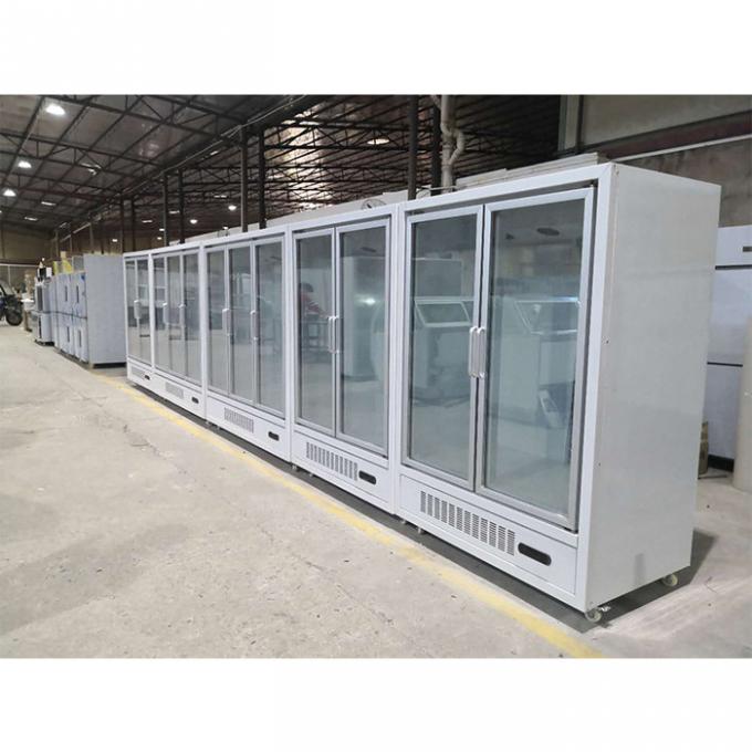 réfrigérateur en verre d'affichage de refroidisseurs en verre commerciaux de porte de 1600L 800W 0