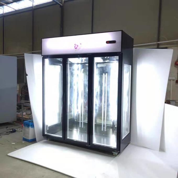 3 réfrigérateur commercial fait sur commande en verre de la porte 600W 0